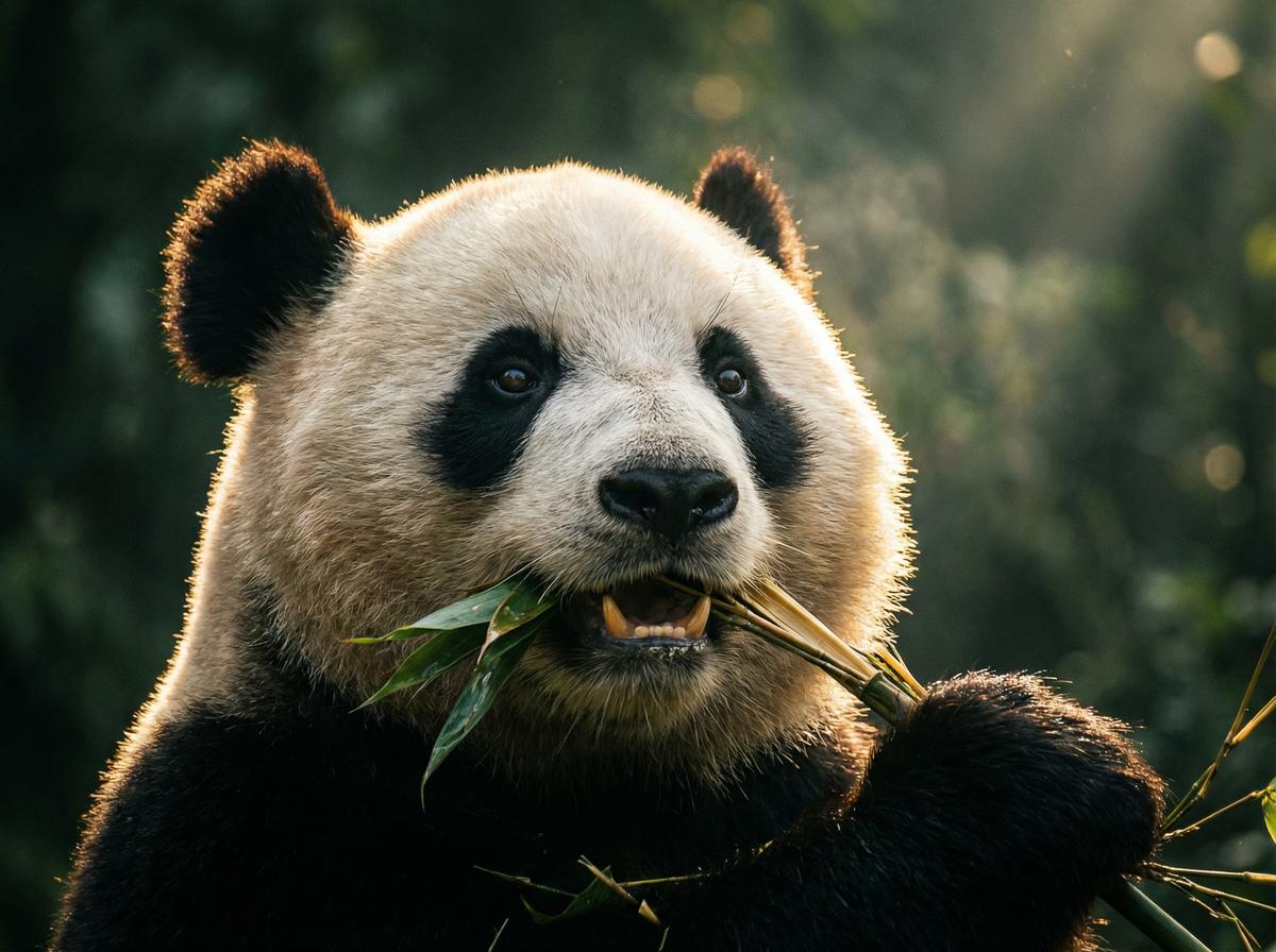 重口精选熊猫吃竹